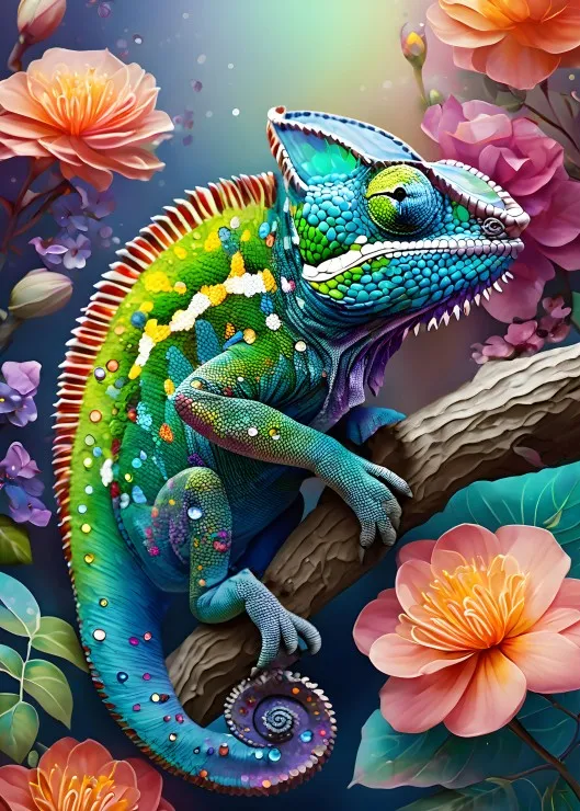 Caméléon Coloré